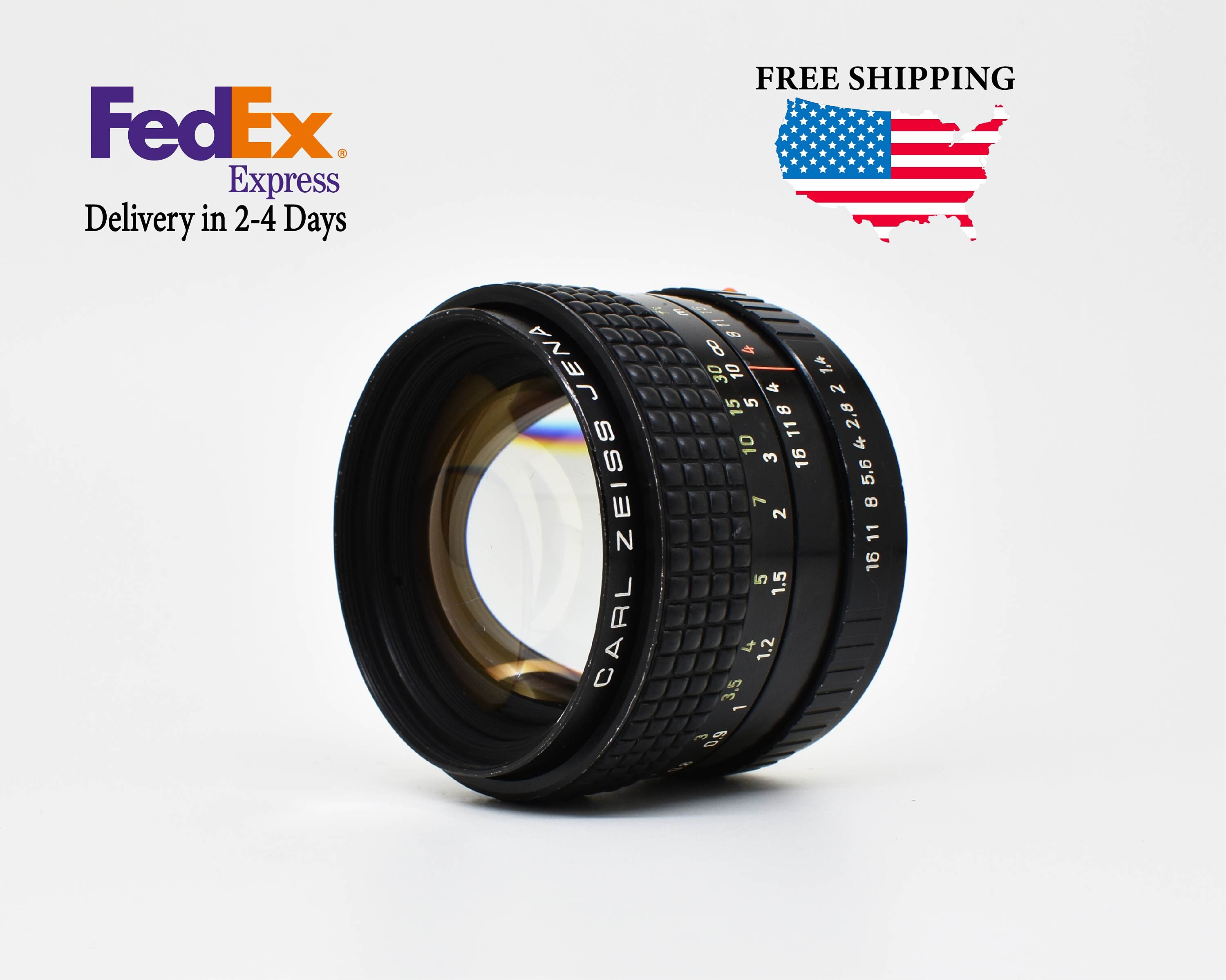 Carl Zeiss Jena Prakticar Lens 50mm F 1 4 Mc Etsy