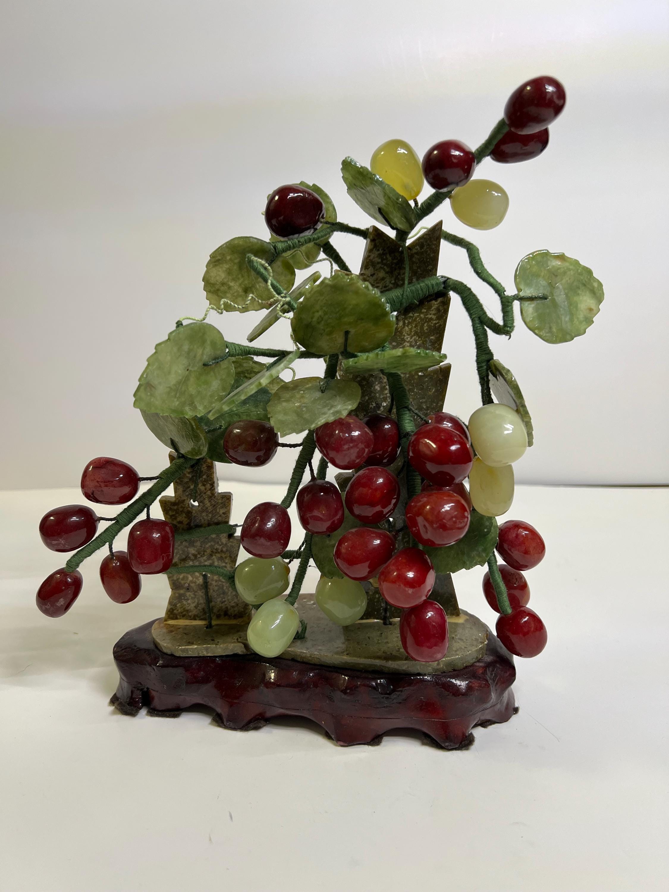Mid Century Jade & Alabaster Grape Tree - Etsy