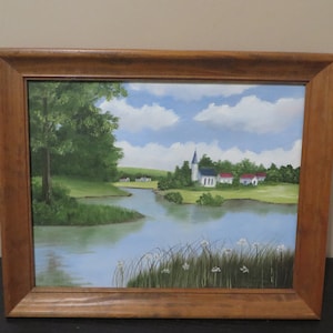 Fredrix Oil and Acrylic Painting,  Vintage Fredrix Framed Painting