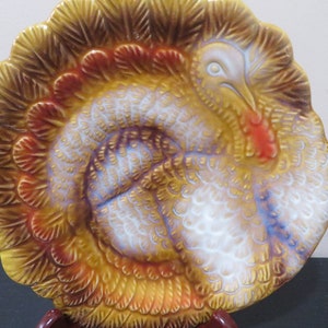 Ceramic Turkey Decorative Plates, Thanksgiving plates, Set of 3