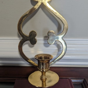 Vintage Brass Wall Sconce Candle Holder