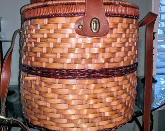 Wicker suit case, Wicker luggage, Wicker picnic basket