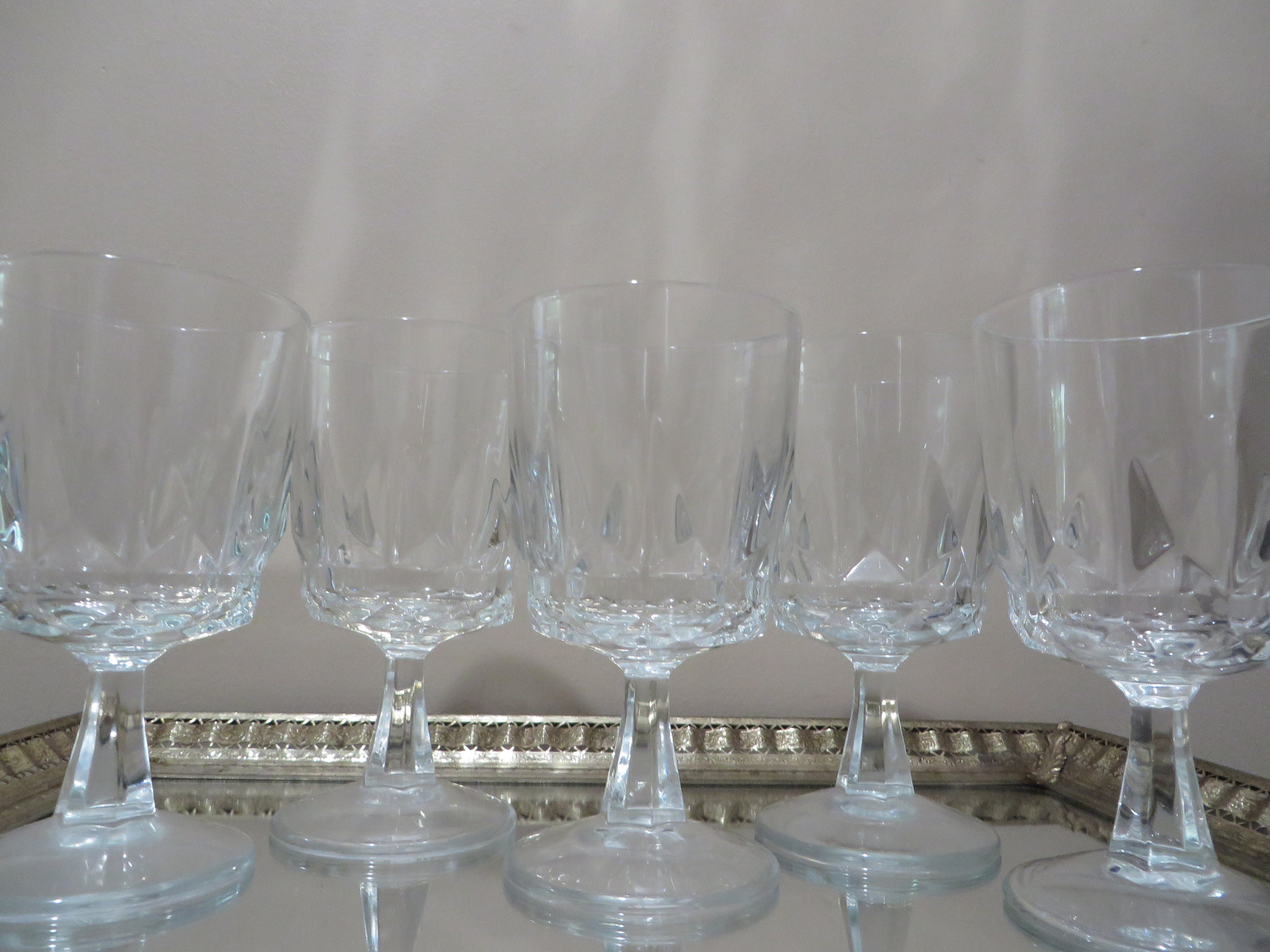 Vintage Arcoroc Arctic Wine Glasses Goblets Set of 5 | Etsy