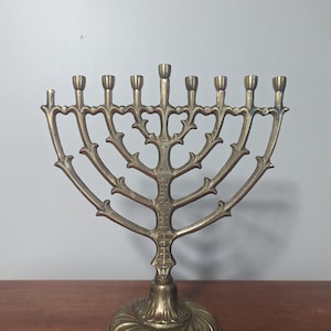 Vintage Hanukkah Menorah Candleholders- AS IS