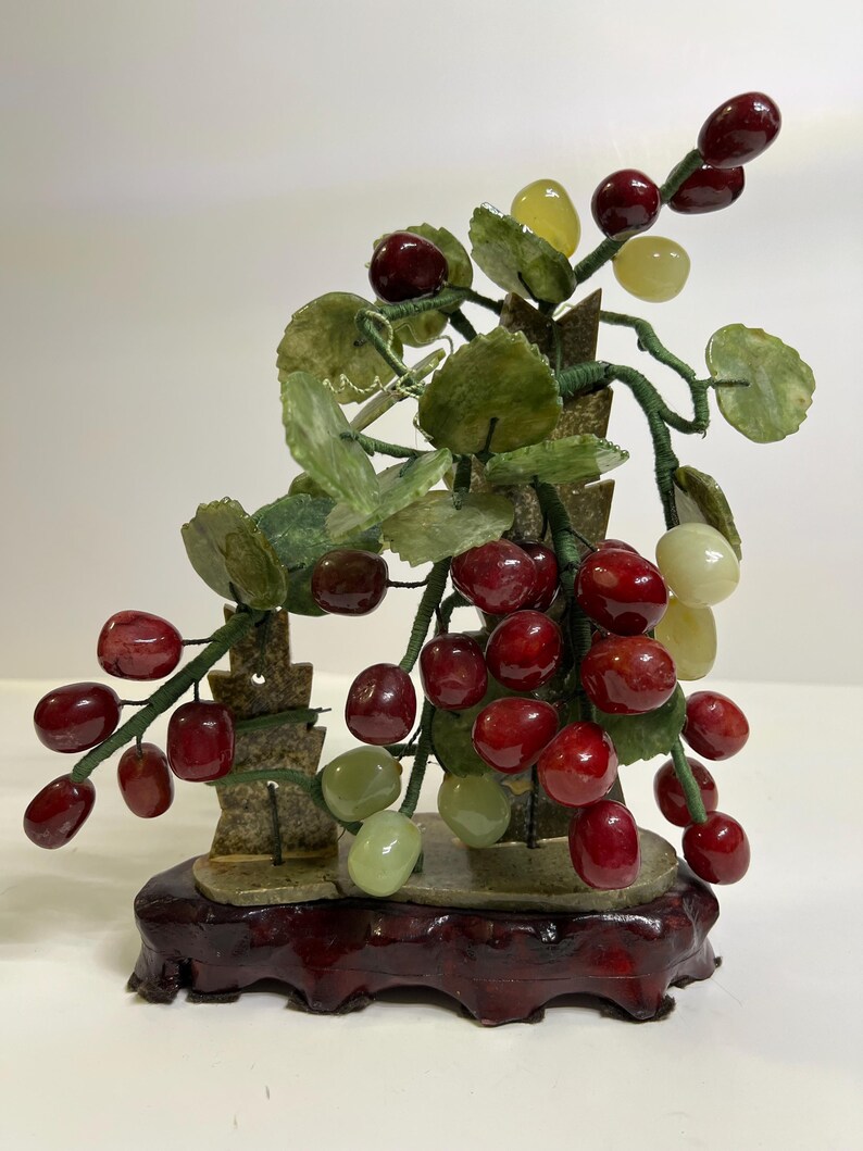 Mid Century Jade & Alabaster Grape Tree - Etsy