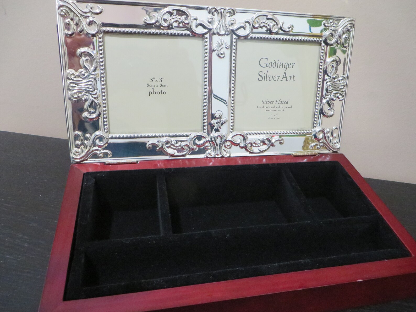 Godinger Modern Vintage Silver Plate & Wood Jewelry Box With Etsy