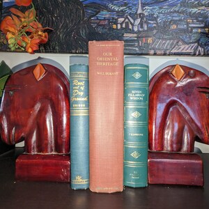 Wooden Horse Head bookends