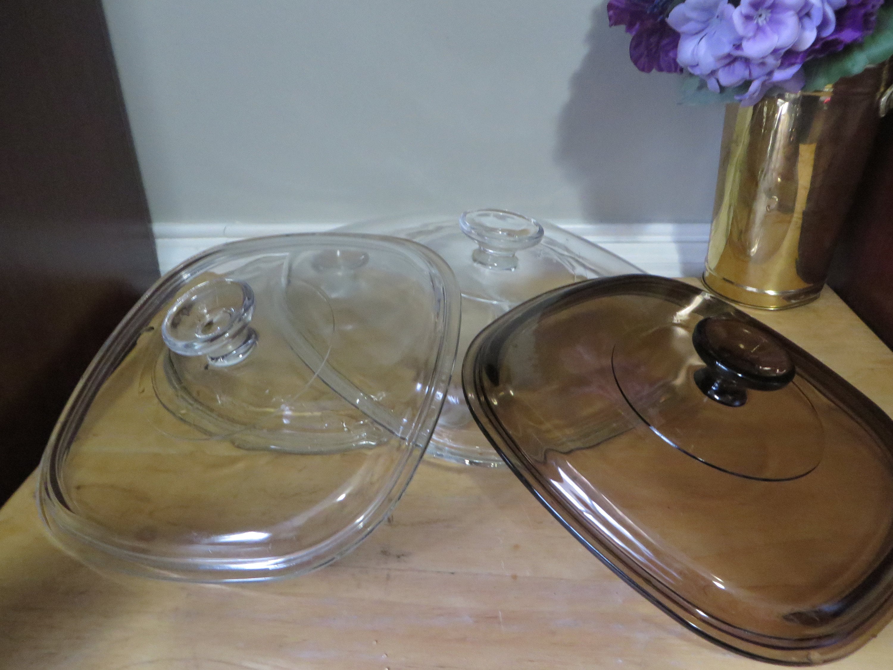 Corning Ware Replacement Lids Vintage Pyrex Lids Clear Glass