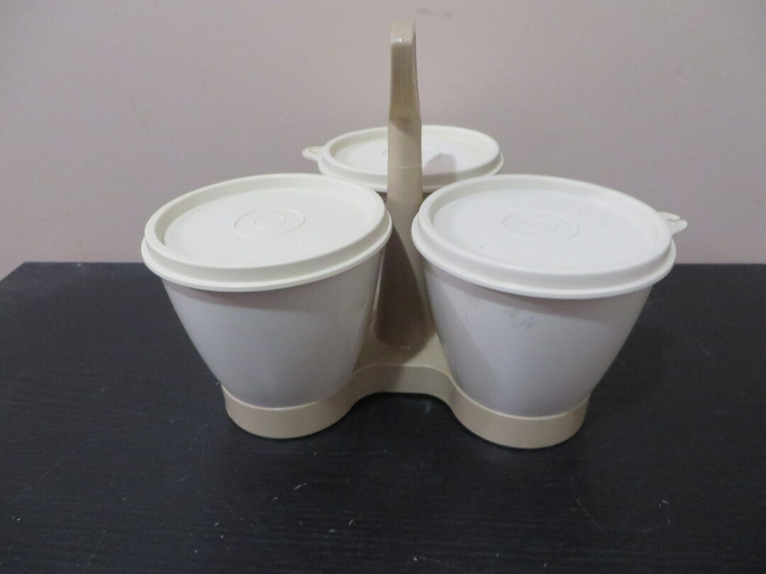 Vintage Tupperware Condiment Caddy Set Etsy
