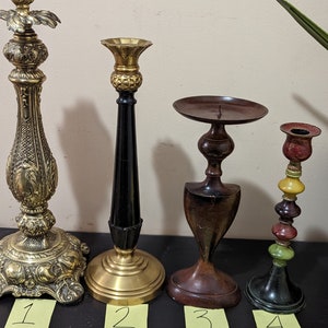 Various Candleholders, Mismatched candleholders, Vintage Candleholders, Price Per Piece
