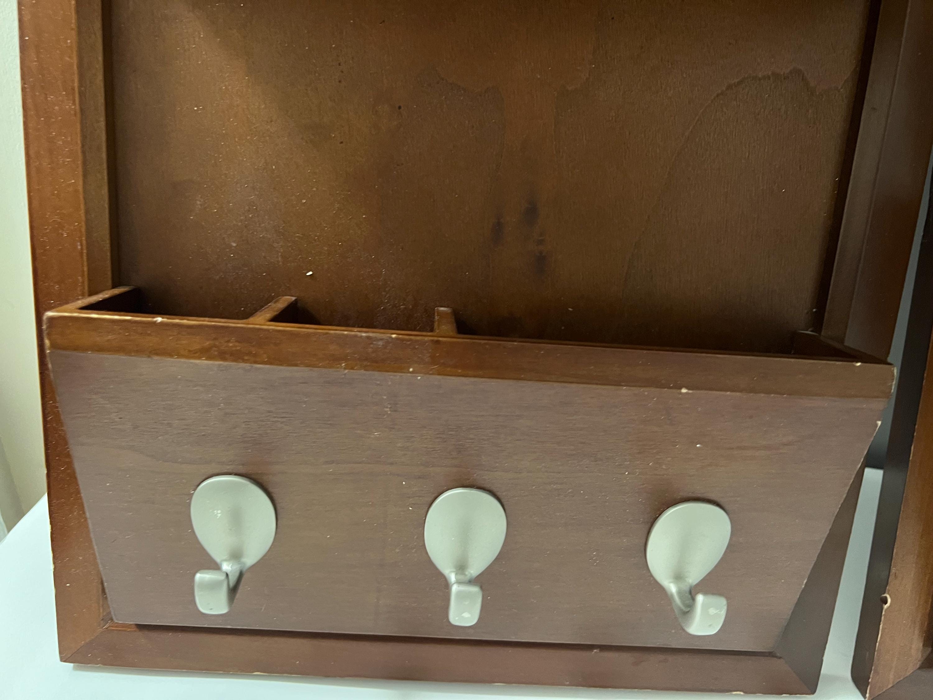 Vintage Pottery Barn Wall-mounted Organizers - Pair of Wooden