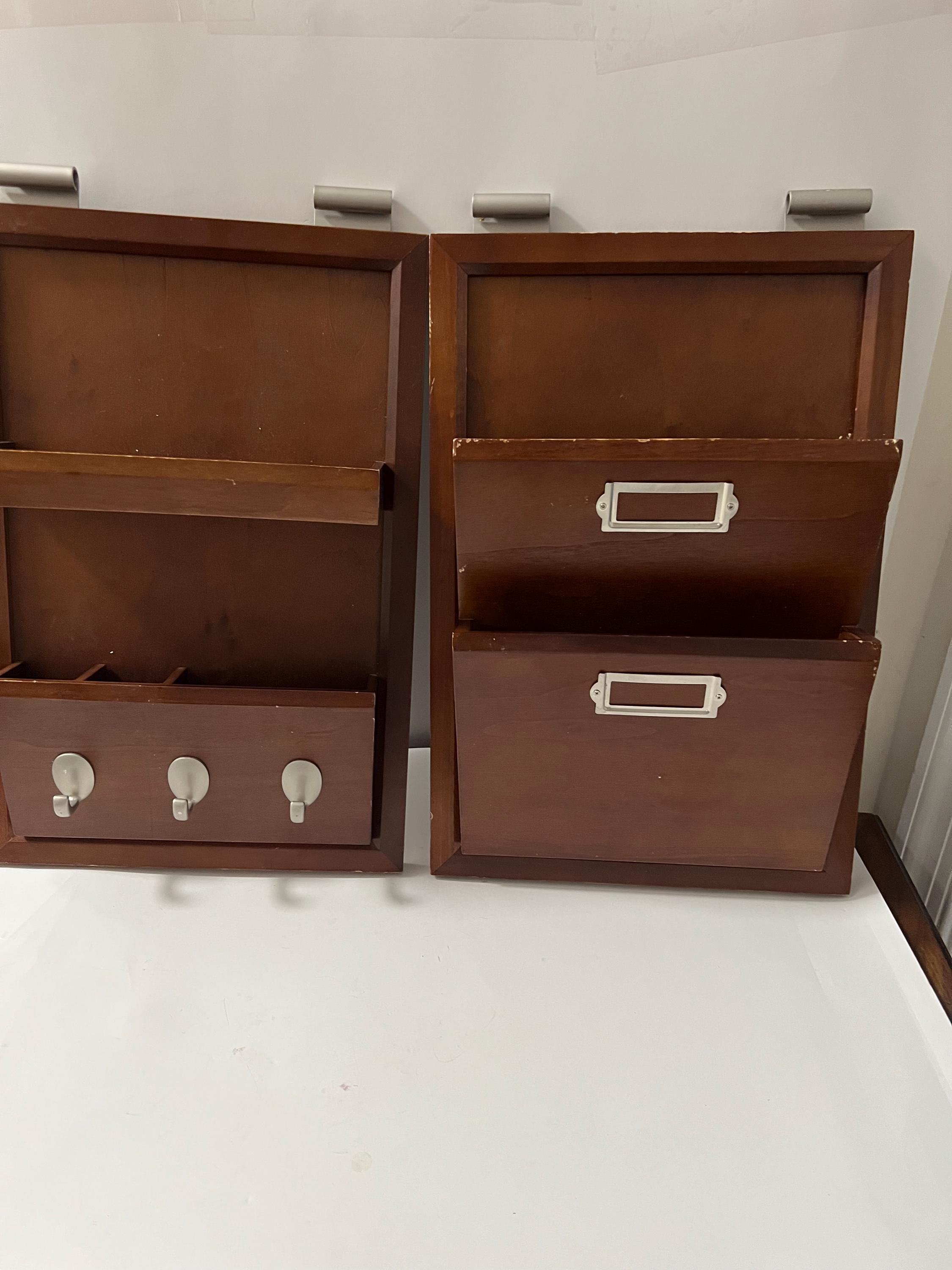 K*♡様 Pottery Barn vintage wood rack Vintage Pottery Barn Wall-mounted Organizers - Pair of Wooden