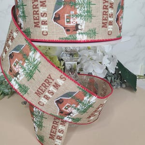 Christmas Barn Ribbon - 2.5&quot; x 10 YARDS