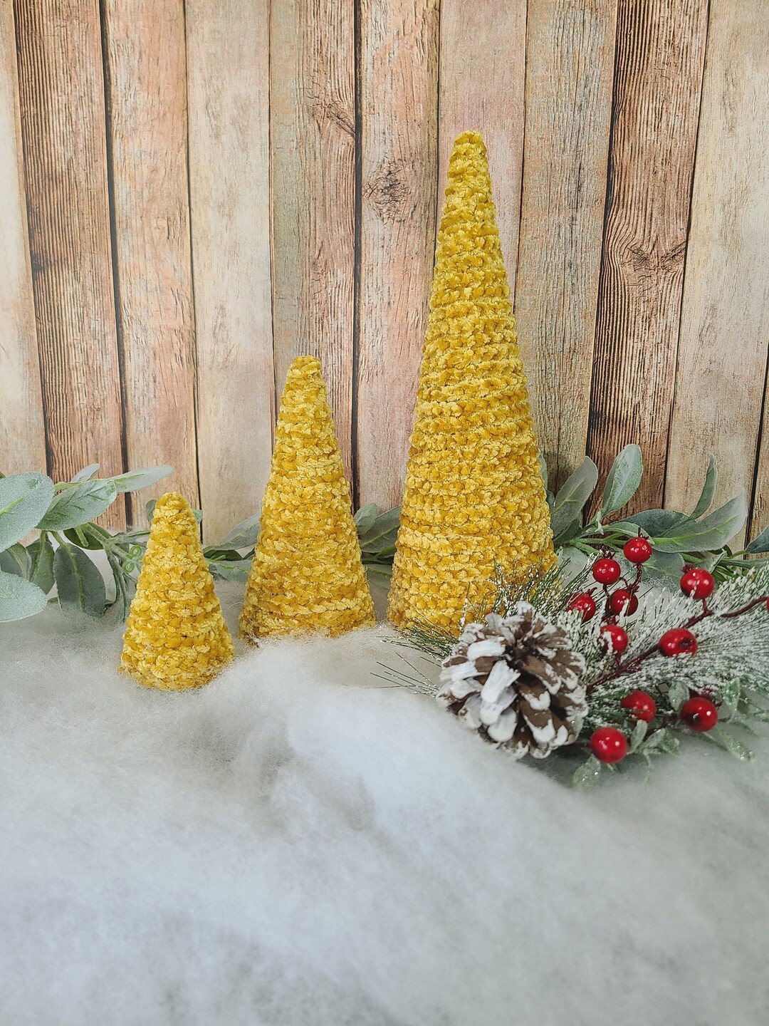 Gold Velvet Trees, Set of 3, Table Decor - Etsy