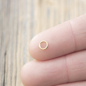 Very tiny Minimalist Hoop Earrings in Gold-Filled - thin Sleeper Earrings - Hypoallergenic Helix, Tragus, Cartilage Hoop Gold Lip, handmade
