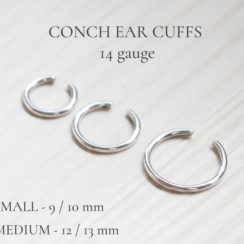 Sterling Silver Conch Ear Cuff Set - Silver main image 1