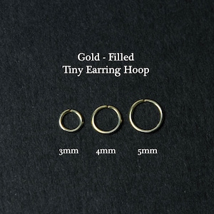 Gold Nose Ring 22g 20 Gauge Nose Ring, Nose Piercing Ring Endless Hoop 3mm 4mm 5mm 6mm 7mm 8mm 10mm, Handmade in Italy Very thin ring