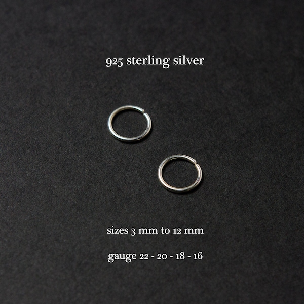 22 gauge 20 gauge 18 gauge 16 gauge Mini Hoop 3mm Daith Very Tiny Mini Earring Hoops Handmade, Sterling Silver thick hoop, very thin hoops