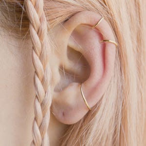 Ear Cuff in oro senza piercing - Ear Cuff finto Helix in oro