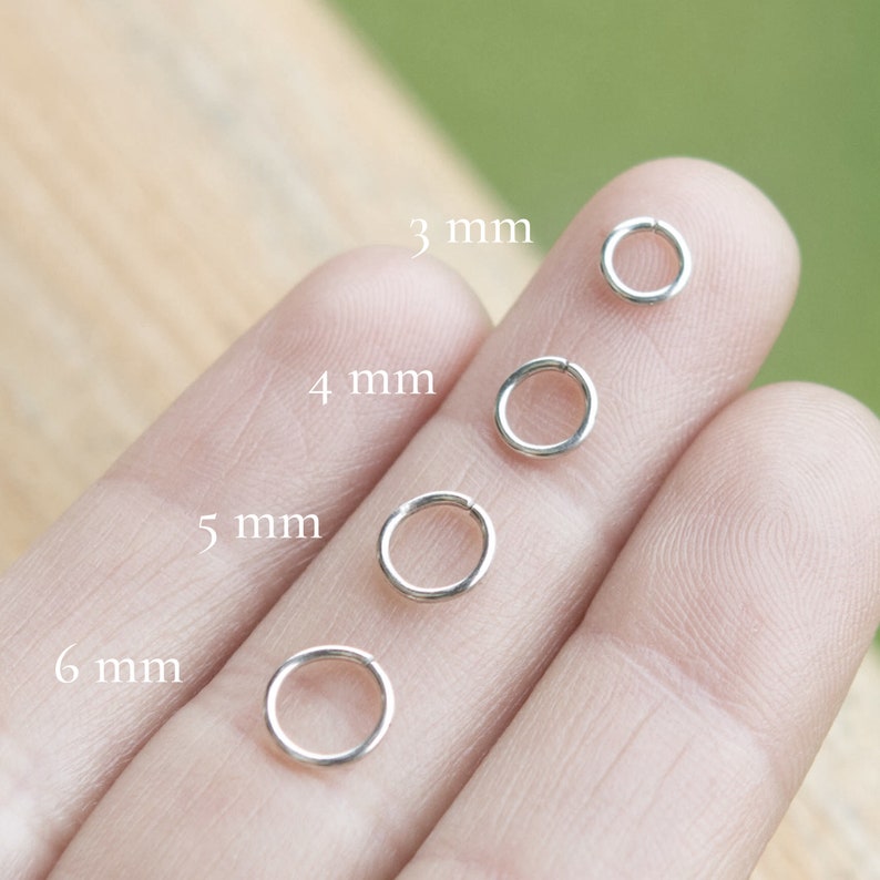 Pendientes de aro tipo piercing finos de uso diario en plata de ley, aro de 3 mm a 12 mm, alambre calibre 20 imagen 2