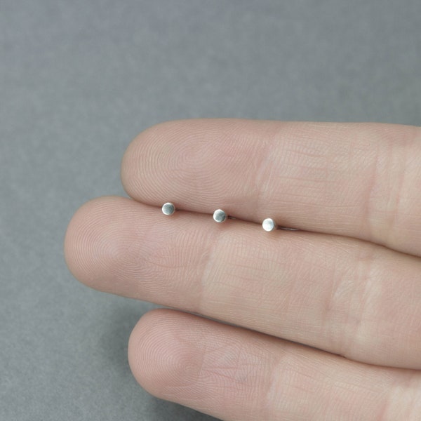 Tiny Dot Silver Minimal Stud Earring, Silver Mini studs, Gifts for Girlfriend, Gifts for graduation