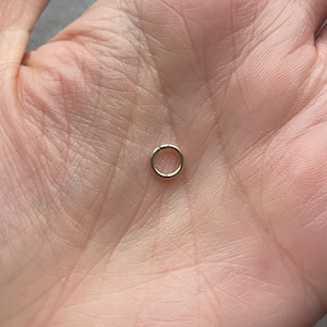 Gold Hoop Ring, Mini Hoop 3mm 4mm 5mm 6mm 7mm 8mm 10mm