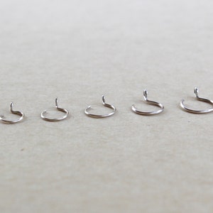 Faux Nose Ring in Sterling Silver Festival Body Jewelry Fake Nose Ring image 5