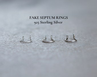 Fake Septum Ring - Faux Septum Ring in Sterling Zilver - Festival Body Jewelry