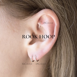 Rook Hoop 3mm 4mm 5mm 6mm 8mm 9mm 10mm 11mm 12mm Daith Very Tiny Mini Earring Hoops Handmade, Sterling Silver thick hoop, Septum Ring