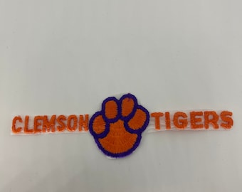 Vintage Patches Embroidered Iron on Sew on CLEMSON TIGERS Patch Logo
