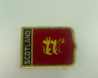 Vintage Patches Embroidered Iron on Sew on SCOTLAND Patch Logo