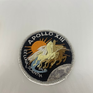 Vintage Patches Embroidered Iron on Sew on APOLLO XIII Patch Logo