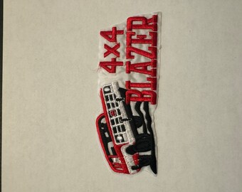 Vintage Patches Embroidered Iron on Sew on BLAZER 4X4 Patch Logo