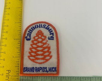 Vintage Patches Embroidered Iron on Sew on GRAND RAPIDS MICH Patch Logo