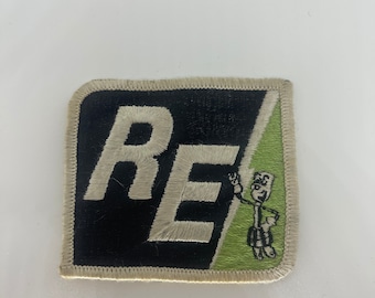 Vintage Patches Embroidered Iron on Sew on RE Patch Logo