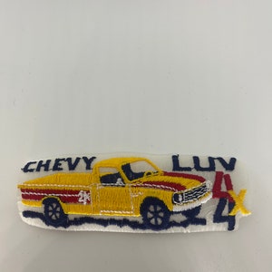 Vintage Patches Embroidered Iron on Sew on CHEVY LUV 4X4 Patch Logo