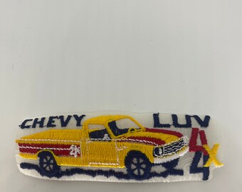 Vintage Patches Embroidered Iron on Sew on CHEVY LUV 4X4 Patch Logo