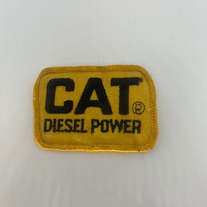 ヴィンテージパッチ 刺繍 アイロン接着 縫い付け CAT DIESEL POWER パッチ ロゴ