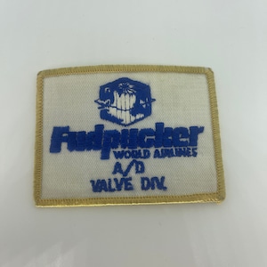 Vintage Patches Embroidered Iron on Sew on FUDPUCKER WORLD AIRLINES Patch Logo