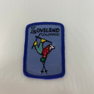 ヴィンテージパッチ 刺繍 アイロン接着 縫い付け ラブランド コロラド パッチ ロゴ