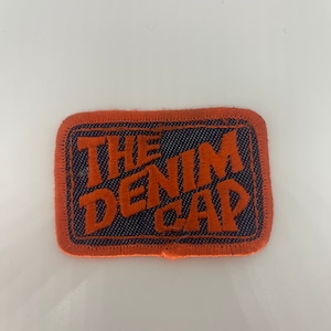 Vintage Patches Embroidered Iron on Sew on THE DENIM CAP Patch Logo