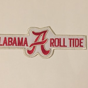 Vintage Patches Embroidered Iron on Sew on Alabama Authentic Mid Century MOD Hippy Hippie Boho  highway Script Patch Logo