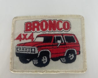 Vintage Patches Embroidered Iron on Sew on BRONCO 4X4 Patch Logo