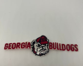 Vintage Patches Embroidered Iron on Sew on GEORGIA BULLDOGS Patch Logo