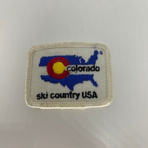 Vintage Patches Embroidered Iron on Sew on COLORADO SKI country USA Patch Logo