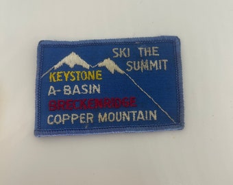 Vintage Patches Embroidered Iron on Sew on KEYSTONE A-BASIN BRECKENRIDGE Copper Mountain Ski the Summit Patch Logo
