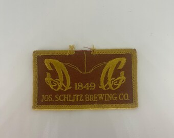 Vintage Patches Embroidered Iron on Sew on JOS. SCHILTZ BREWING  Patch Logo