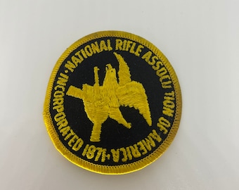 Vintage Patches Embroidered Iron on Sew on NATIONAL Rifle association NRA Patch Logo