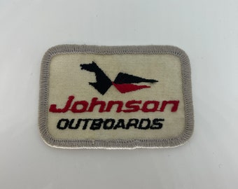 Vintage Patches Embroidered Iron on Sew on JOHNSON OUTBOARDS Patch Logo