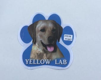 Yellow Lab dog magnet